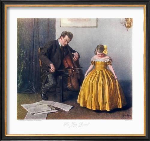 Adams (1853 – 1920): Chaconne-t játszó csellista és egy leány